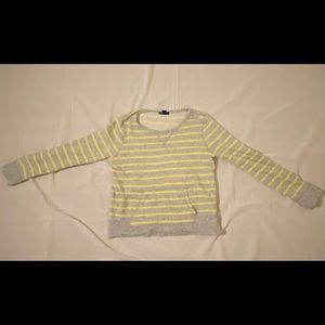 Gap Kids Gray + Neon Striped Sweatshirt Size: XXL